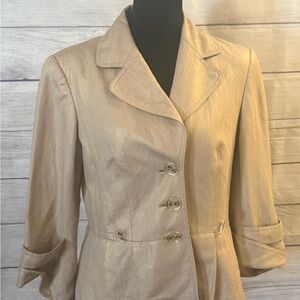 Shimmery Light Tan Women's Blazer Jacket